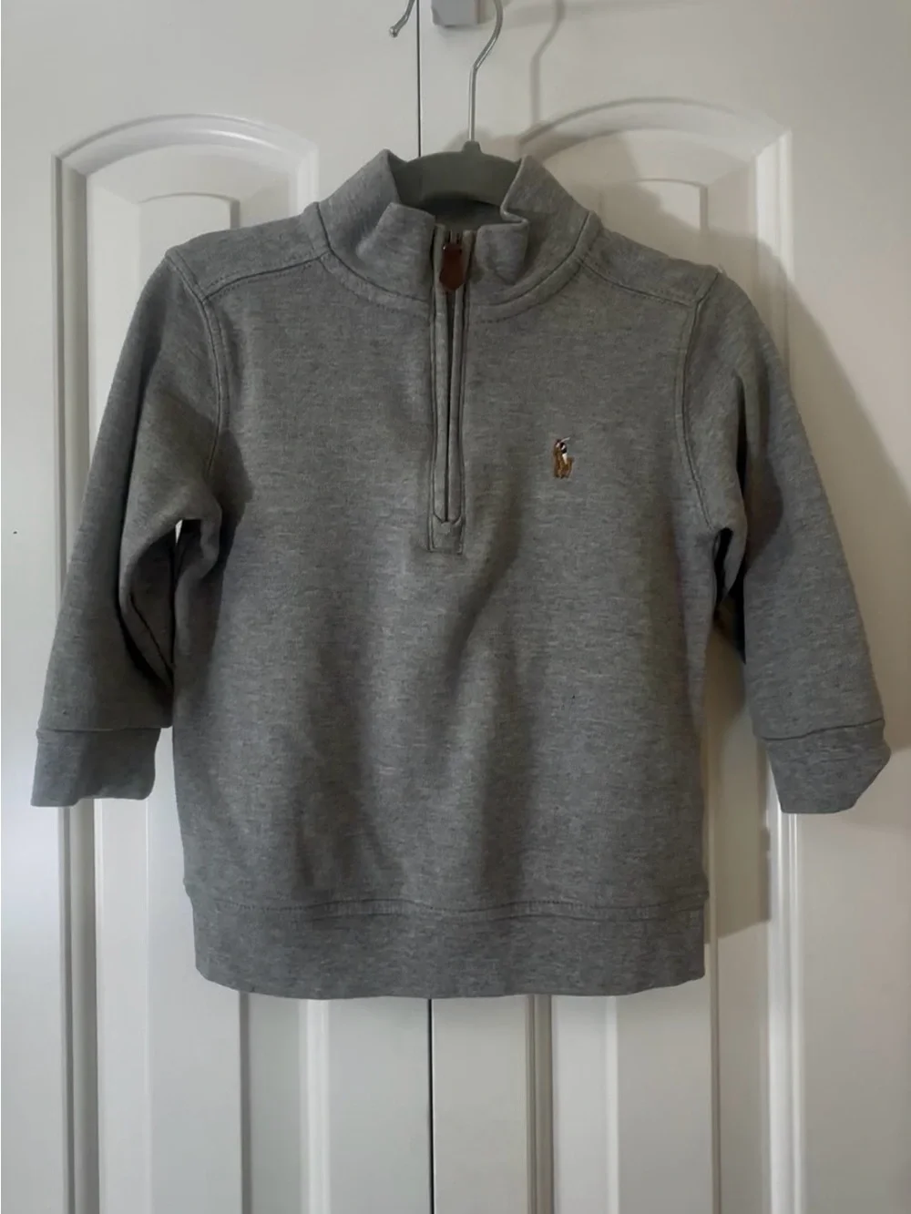 Ralph Lauren Gray Quarter-Zip Sweater